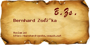 Bernhard Zsóka névjegykártya